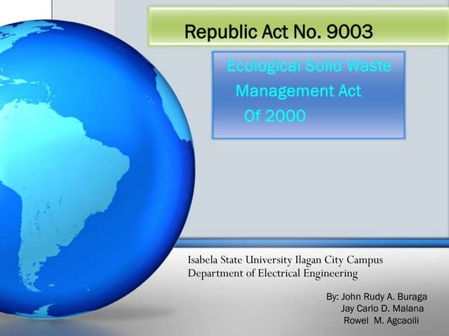 Ra 9729 Climate Change Act of 2009 | PPT