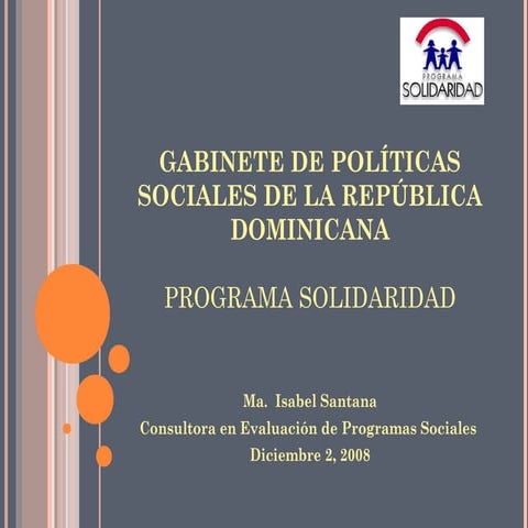 República Dominicana: Programa Solidaridad | PPT