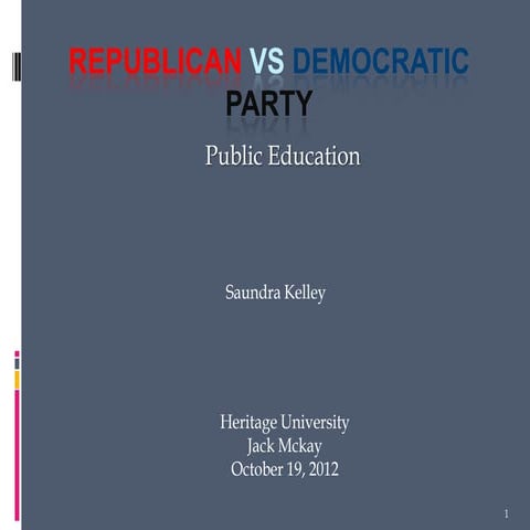 Republican versus democratic power point