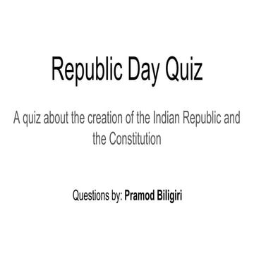 Republic Day Quiz