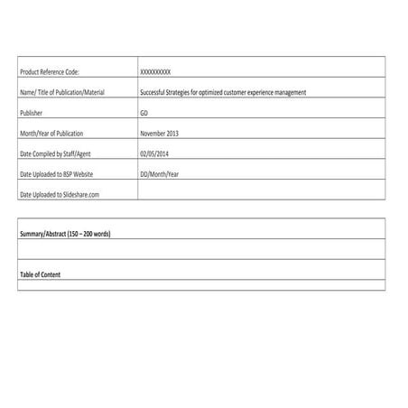 Successful Strategies for optimized customer experience management 