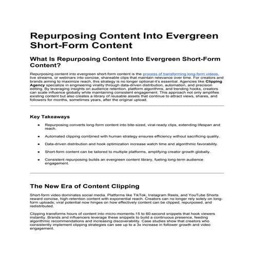 Repurposing Content Into Evergreen Short-Form Content.docx