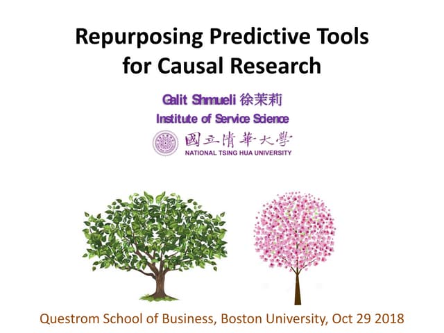 Repurposing predictive tools for causal research