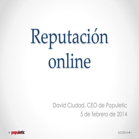David Ciudad "Reputació de marca" #FIBOReus