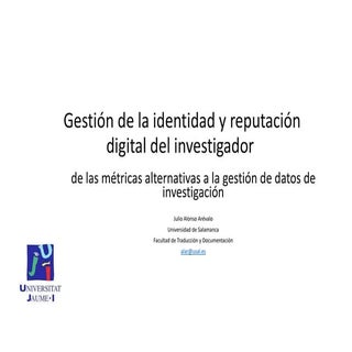 Reputacion e identidad digital del ...