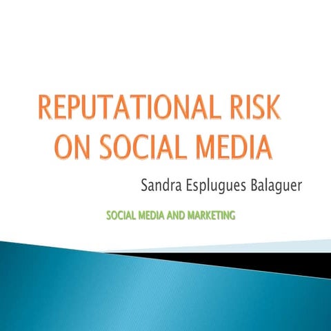 Reputational risk on social media