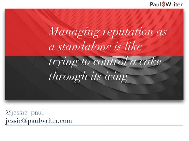 Managing Reputation as a standalone