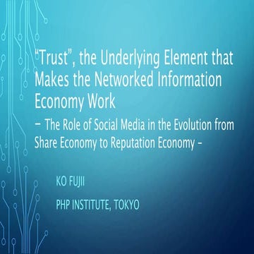 Reputation economy kofujii20140426