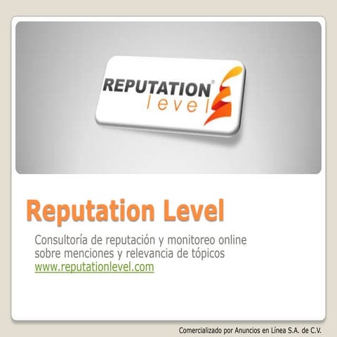 Reputation Level presentation (PPT)