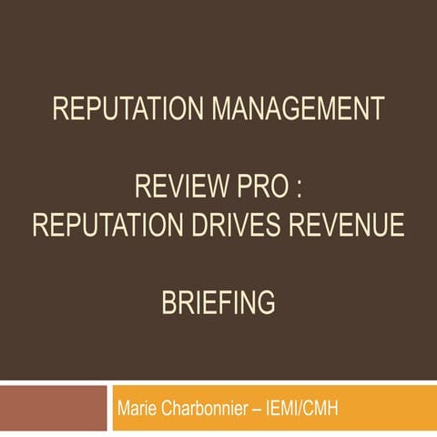 Reputation management | PPT