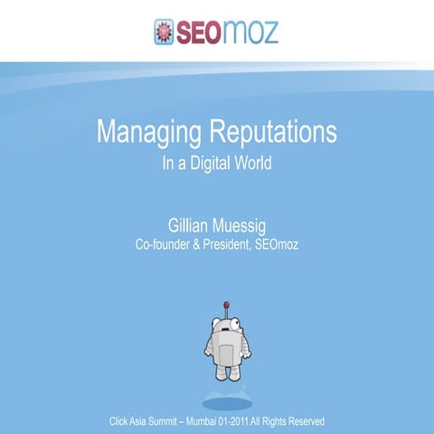 Reputation Management  - Giliian Muessig