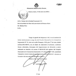 Requerimiento de elevacion a juicio...