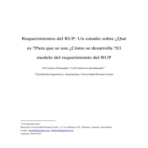 Requerimientos del rup | PDF