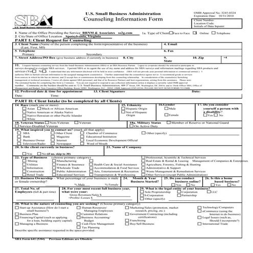 Request For Counseling Form