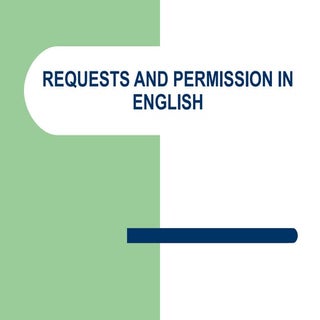 Requests and permission in english