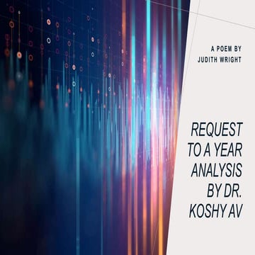 Request to a year by Judith Wright - analysis