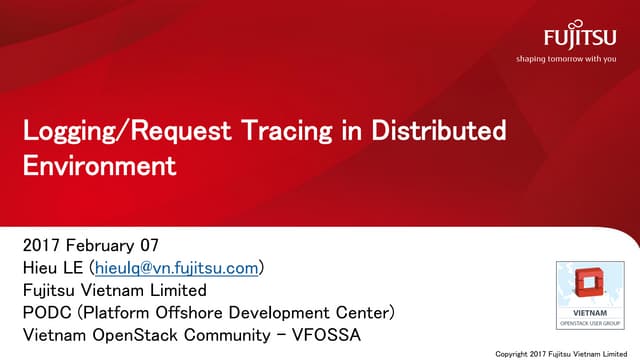 Apricot2017 Request tracing in distributed environment
