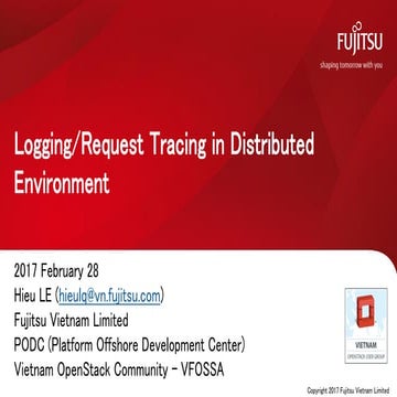 Logging/Request Tracing in Distributed Environment