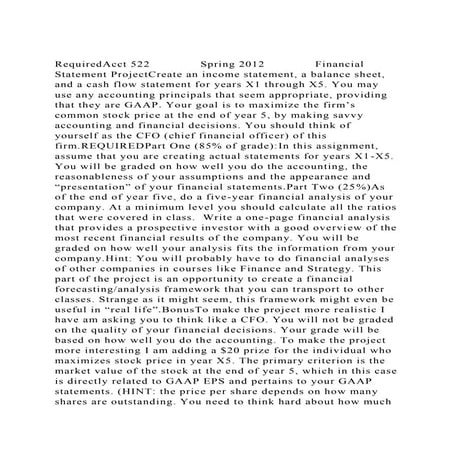 RequiredAcct 522              Spring 2012              Financial S.docx