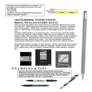 Required art materials pdf