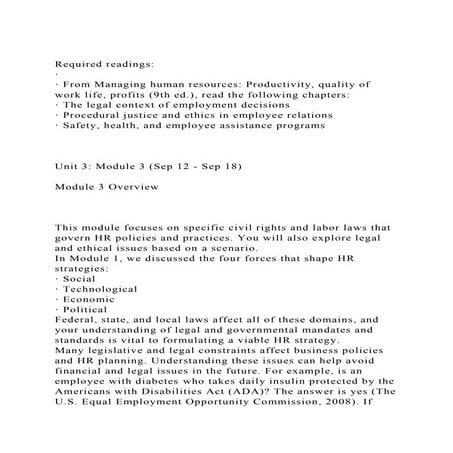 Required readings· · From Managing human resources Productiv.docx