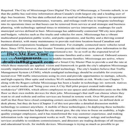 Required The City of Mississauga Goes Digital The City of Mississ.pdf