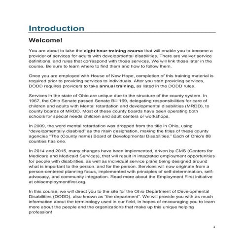 Required Waiver Training