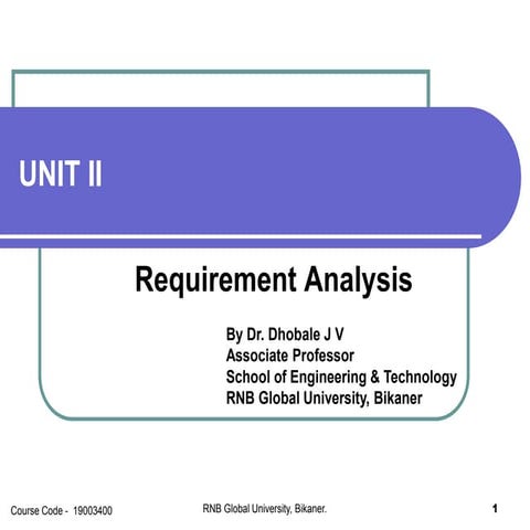 Requirement analysis