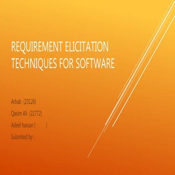 Requirement elicitation techniques for software