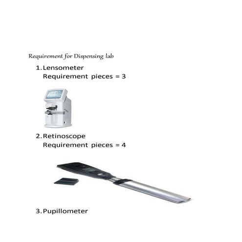 Requirement equipment for dispensing lab | DOCX