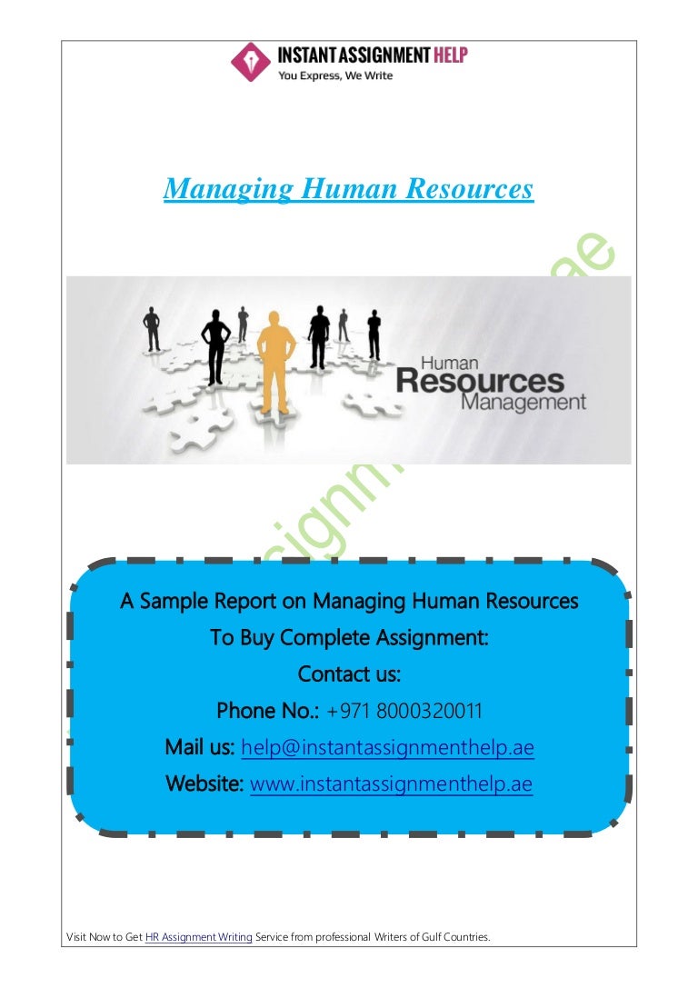 Requirement Of Human Resource Management In An Organization