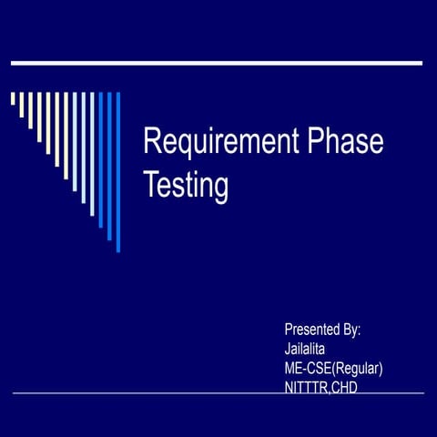 Requirement phase testing