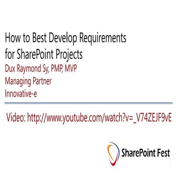 How to Best Develop Requirements for SharePoint Projects 