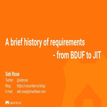 A brief history of requirements  - Unicom 2022