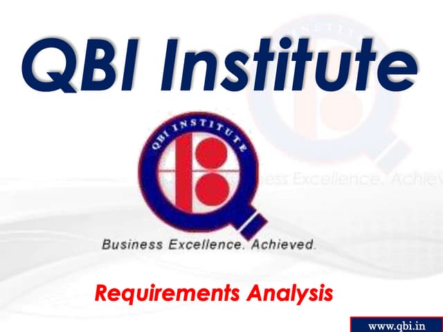 Requirements Analysis