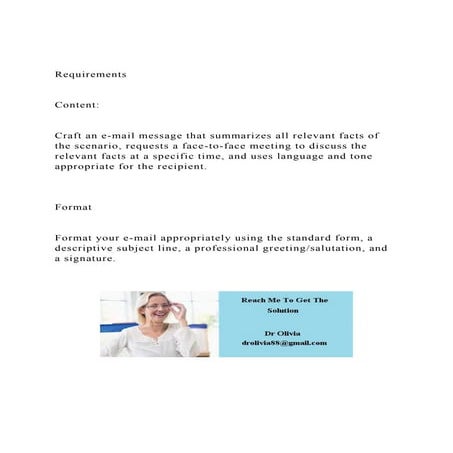 RequirementsContent    Craft an e-mail message that.docx