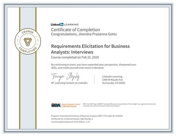Requirements elicitation for business analysts interviews