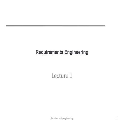 Requirements engineering