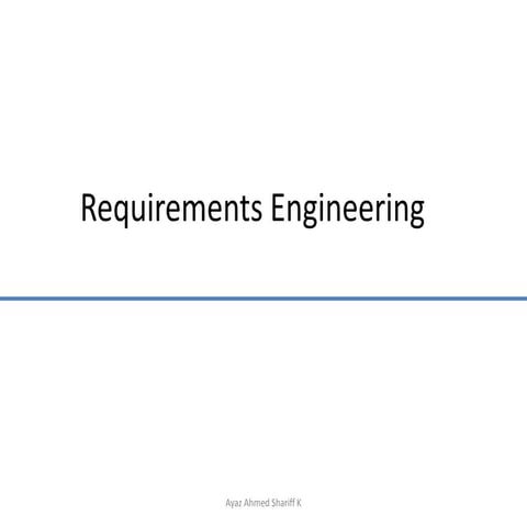 Requirements engineering