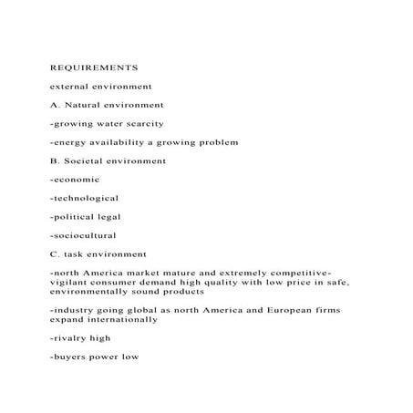 REQUIREMENTSexternal environmentA. Natural environment.docx