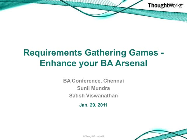 Requirements games