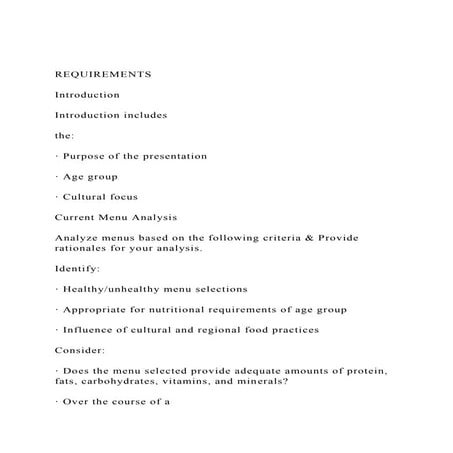 REQUIREMENTSIntroductionIntroduction includesthe.docx