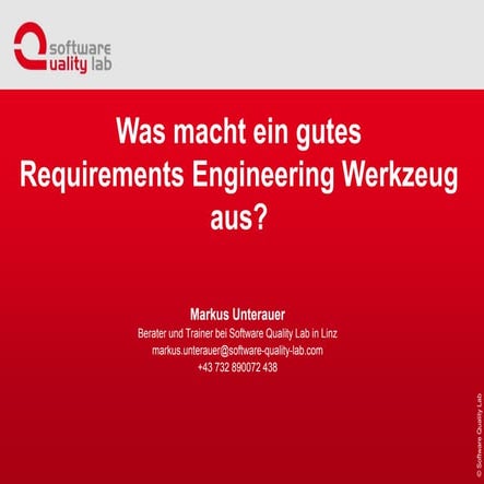 Tipps für Requirements Management Tools