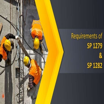 Requirements of pdo sp 1279 &amp; 1282