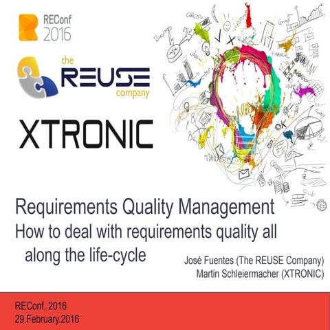 Requirements quality management - how to deal with requirements quality all a...