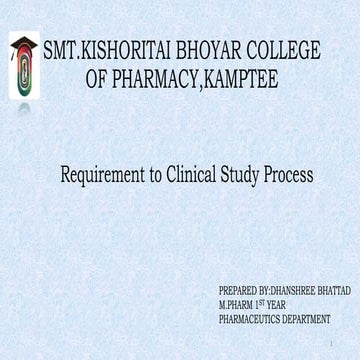 Requirement to clinical study