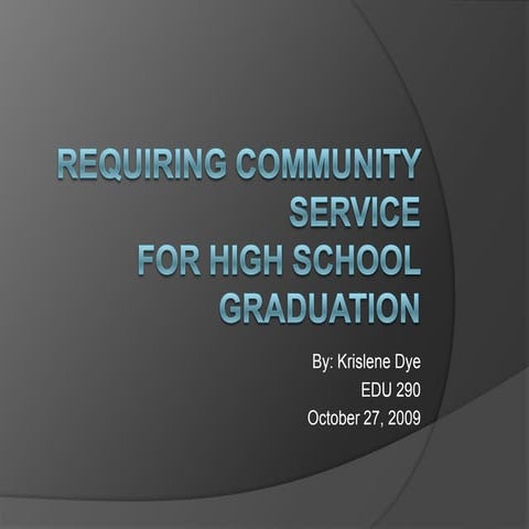 Requiring Community Service Powerpoint