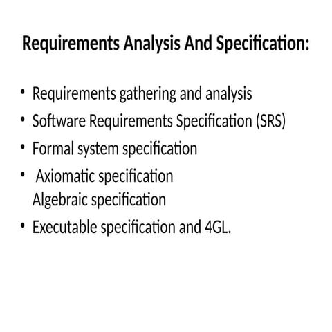 Formal Specification in Software Engineering SE9 | PPT