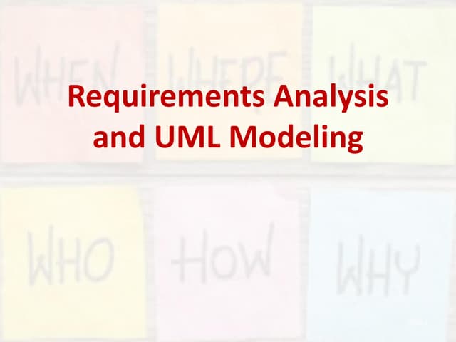 Requirement analysis and UML modelling in Software engineering