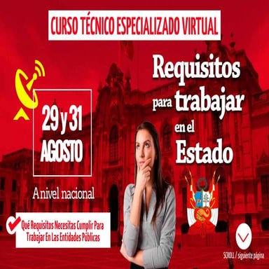 Curso Virtual: Requisitos para trabajar en el Estado